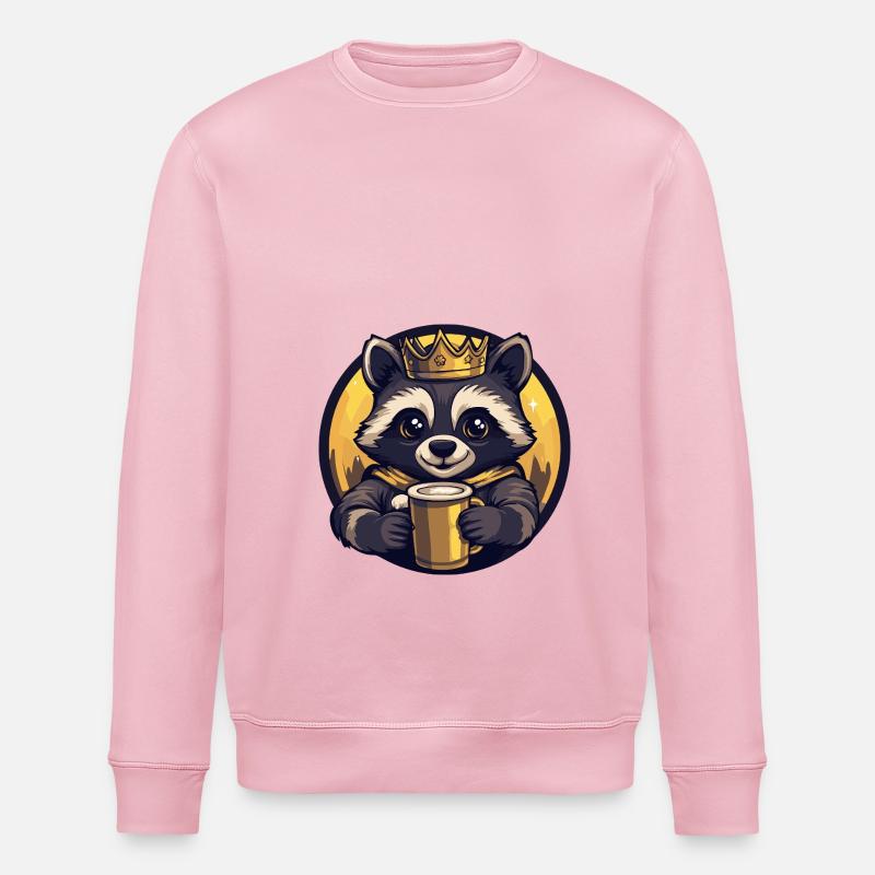 Waschbär Bier - Stanley/Stella Unisex Bio-Sweatshirt ROLLER - Hellrosa