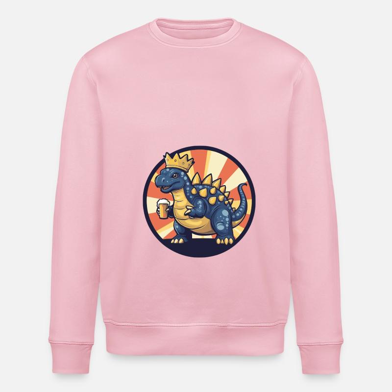 Dinosaurier stegosaurus Bier - Stanley/Stella Unisex Bio-Sweatshirt ROLLER - Hellrosa
