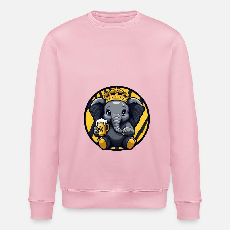Bière d’éléphant - Sweat bio ROLLER Stanley/Stella Unisexe - rose pâle