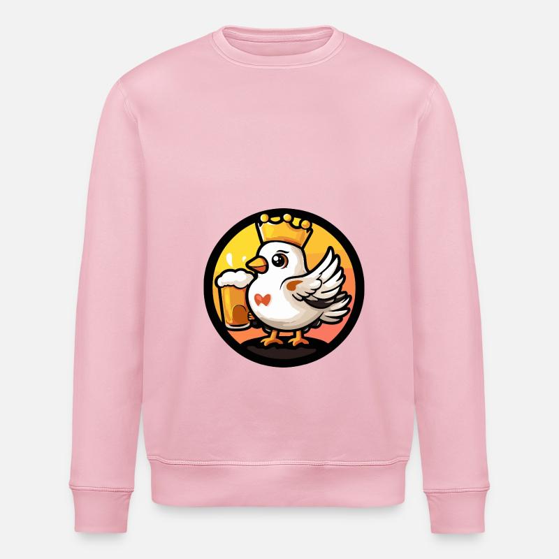 Taube Vogel Bier - Stanley/Stella Unisex Bio-Sweatshirt ROLLER - Hellrosa