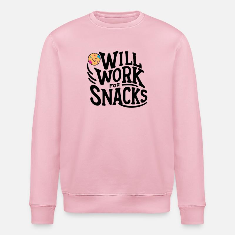 Working for biscuits - Stanley/Stella ROLLER Unisex Organic Sweatshirt - cotton pink