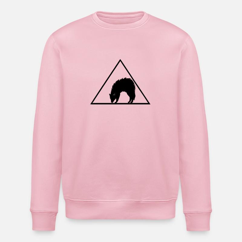 Wolf in the triangle - Stanley/Stella ROLLER Unisex Organic Sweatshirt - cotton pink
