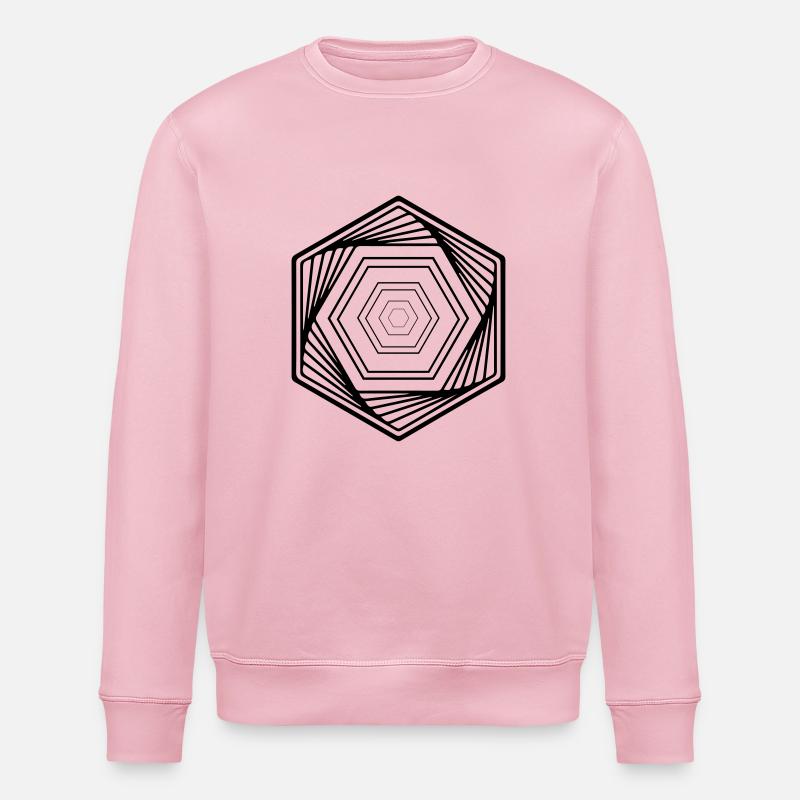 hexagon - Sweat bio ROLLER Stanley/Stella Unisexe - rose pâle