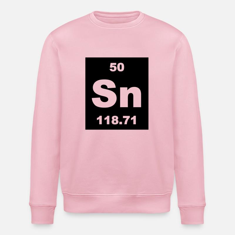 Tin (Sn) (element 50) - Stanley/Stella ROLLER Unisex Organic Sweatshirt - cotton pink