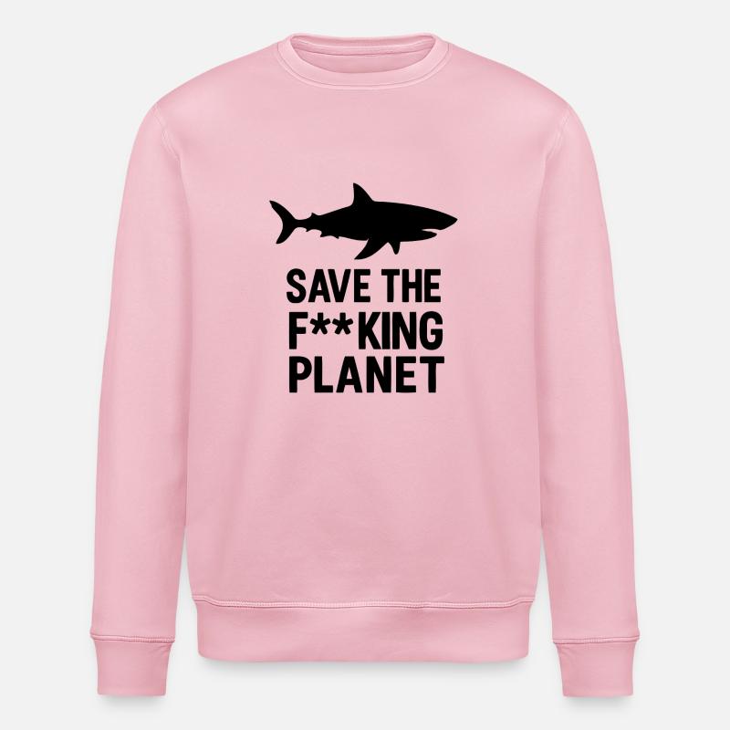 Save the fucking planet - Stanley/Stella Unisex Bio-Sweatshirt ROLLER - Hellrosa