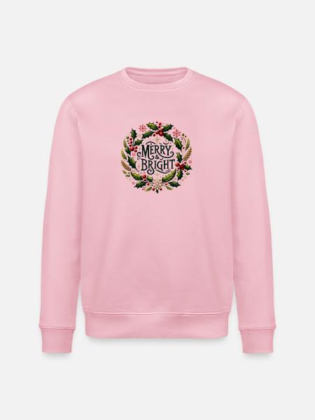 Merry & Bright - Stanley/Stella Unisex Bio-Sweatshirt ROLLER - Hellrosa
