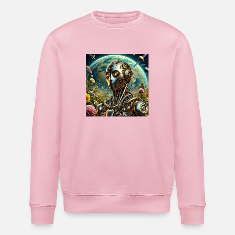 Roboter - Stanley/Stella Unisex Bio-Sweatshirt ROLLER - Hellrosa