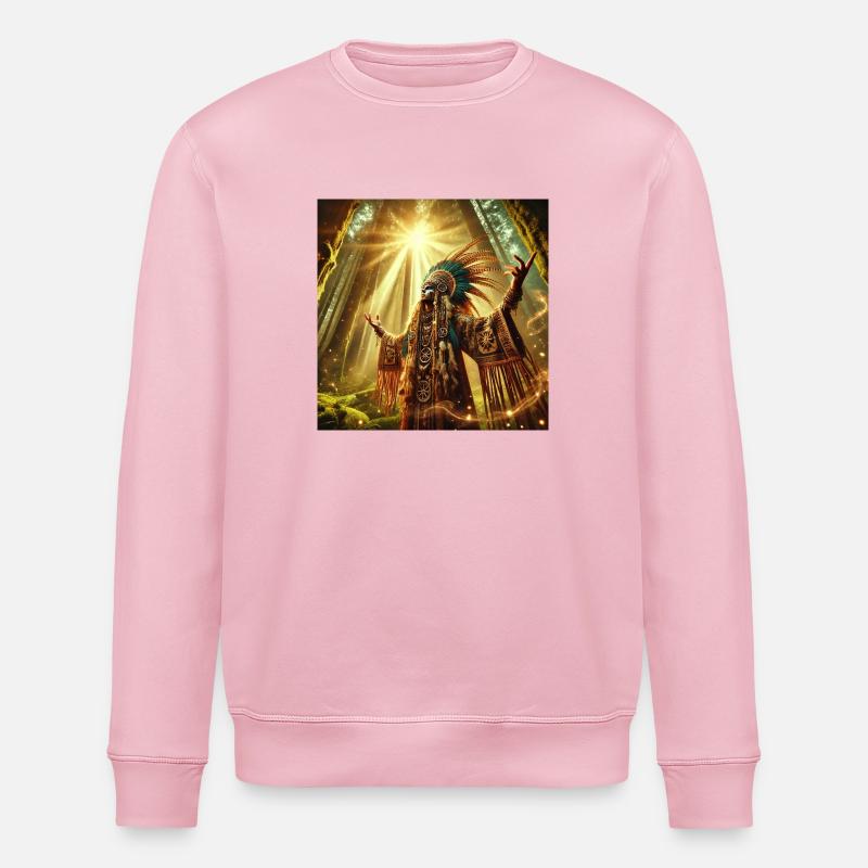 Schamane in Trance (C) - Stanley/Stella Unisex Bio-Sweatshirt ROLLER - Hellrosa