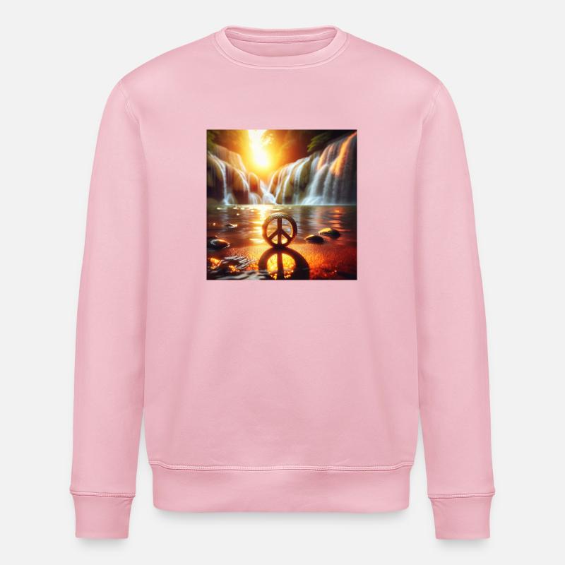 Peac Zeichen - Stanley/Stella Unisex Bio-Sweatshirt ROLLER - Hellrosa