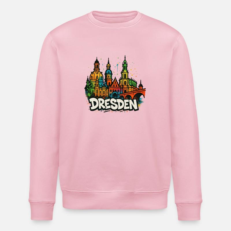 Dresden Skyline Graffiti - Stanley/Stella Unisex Bio-Sweatshirt ROLLER - Hellrosa