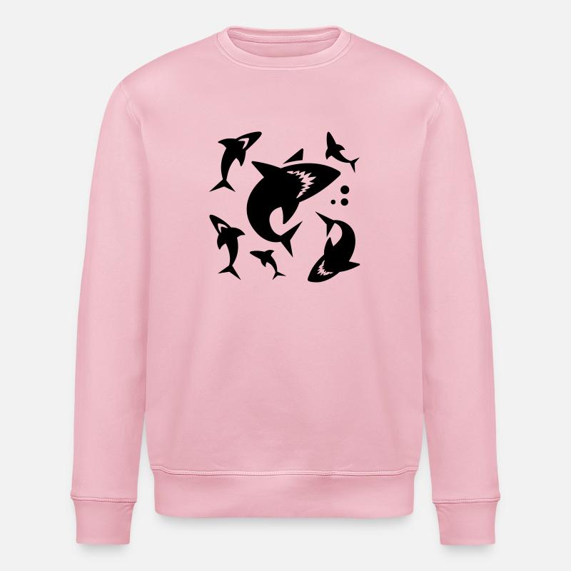 Hai - aileron de requin - Sweat bio ROLLER Stanley/Stella Unisexe - rose pâle