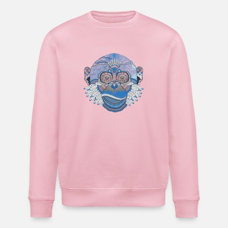 Indian monkey - Stanley/Stella Unisex Bio-Sweatshirt ROLLER - Hellrosa