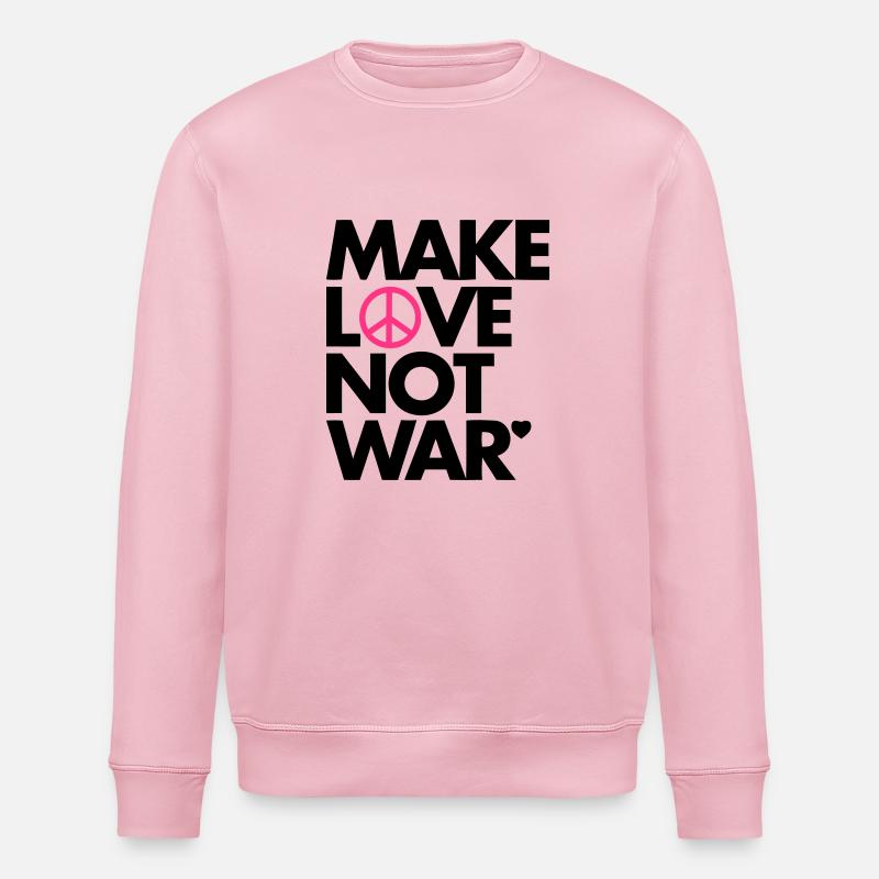 Make Love Not War - Stanley/Stella Unisex Bio-Sweatshirt ROLLER - Hellrosa