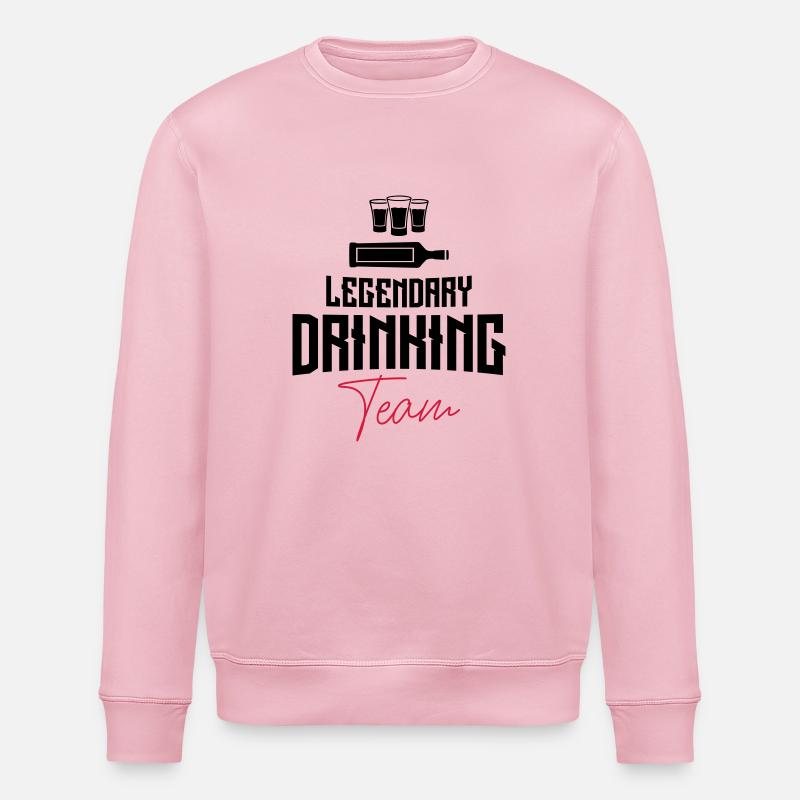 drinking team legendary shots - Stanley/Stella ROLLER Unisex Organic Sweatshirt - cotton pink