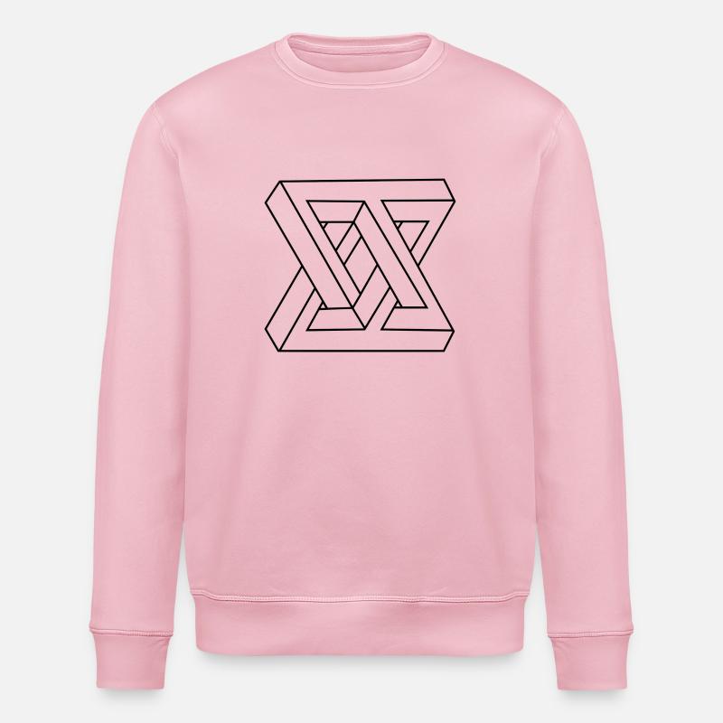 Impossible form black - Stanley/Stella ROLLER Unisex Organic Sweatshirt - cotton pink