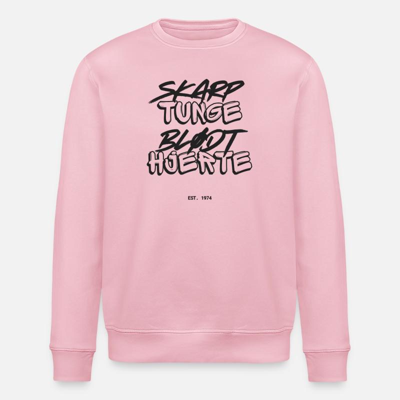 Langue acérée, cœur doux, - Sweat bio ROLLER Stanley/Stella Unisexe - rose pâle