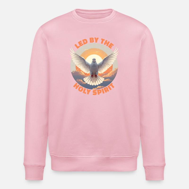 🕊️ Vom Heiligen Geist geführt - Stanley/Stella Unisex Bio-Sweatshirt ROLLER - Hellrosa