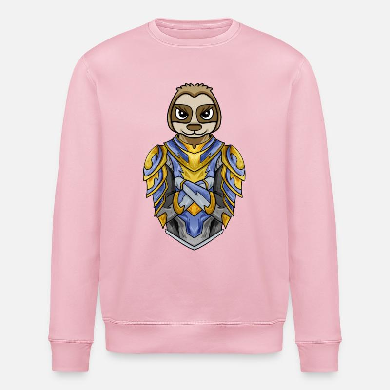 Ritter Faultier cool - Stanley/Stella Unisex Bio-Sweatshirt ROLLER - Hellrosa
