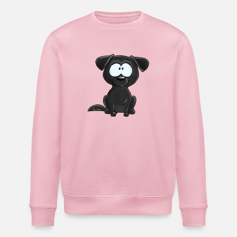 Schwarzer Labrador - Stanley/Stella Unisex Bio-Sweatshirt ROLLER - Hellrosa