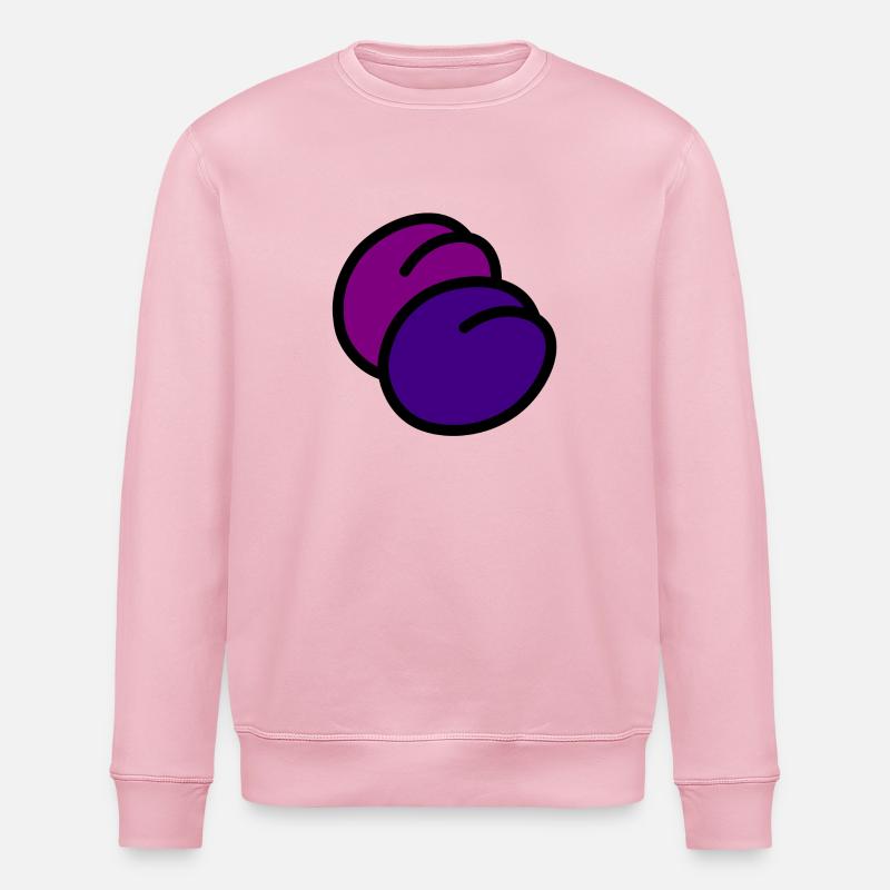 plum pflaume veggie gemuese fruits10 - Stanley/Stella Unisex Bio-Sweatshirt ROLLER - Hellrosa