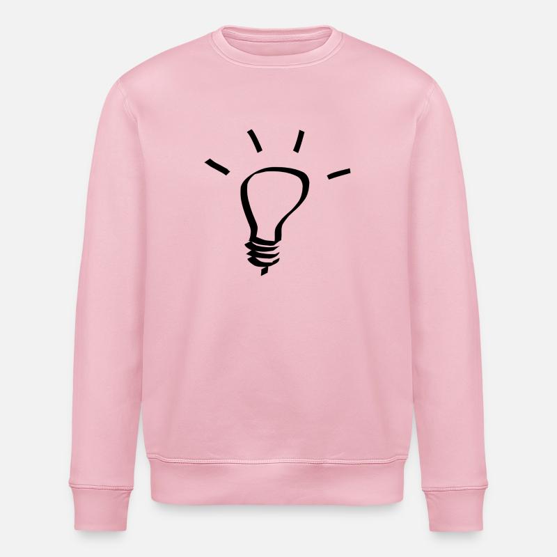 Light bulb idea gift - Stanley/Stella ROLLER Unisex Organic Sweatshirt - cotton pink