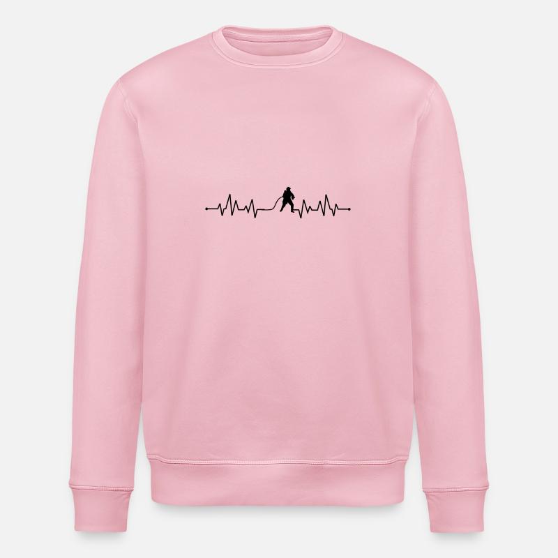 pompier rythme cardiaque - Sweat bio ROLLER Stanley/Stella Unisexe - rose pâle