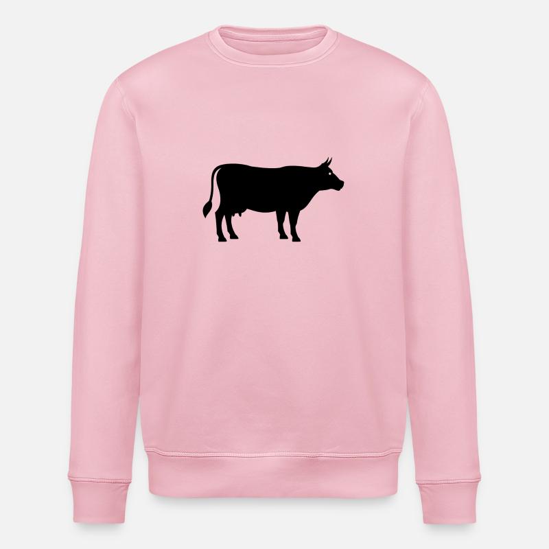 Vache - Sweat bio ROLLER Stanley/Stella Unisexe - rose pâle