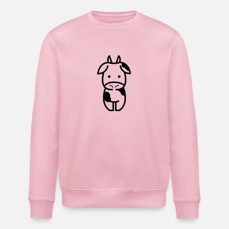 Vache - Sweat bio ROLLER Stanley/Stella Unisexe - rose pâle