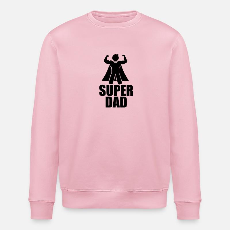 "SUPER DAD" Tshirt - Geschenkidee - Stanley/Stella Unisex Bio-Sweatshirt ROLLER - Hellrosa