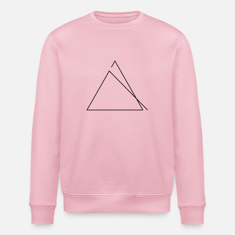 Triangle line - Stanley/Stella ROLLER Unisex Organic Sweatshirt - cotton pink