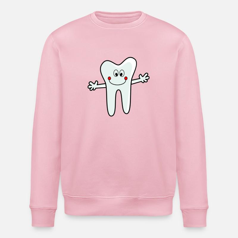 Zahnarztpraxis Logo Zahn - Stanley/Stella Unisex Bio-Sweatshirt ROLLER - Hellrosa