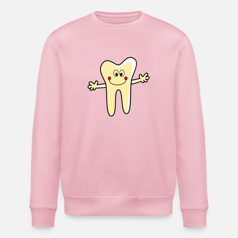 Pratique dentaire dent Logo - Sweat bio ROLLER Stanley/Stella Unisexe - rose pâle