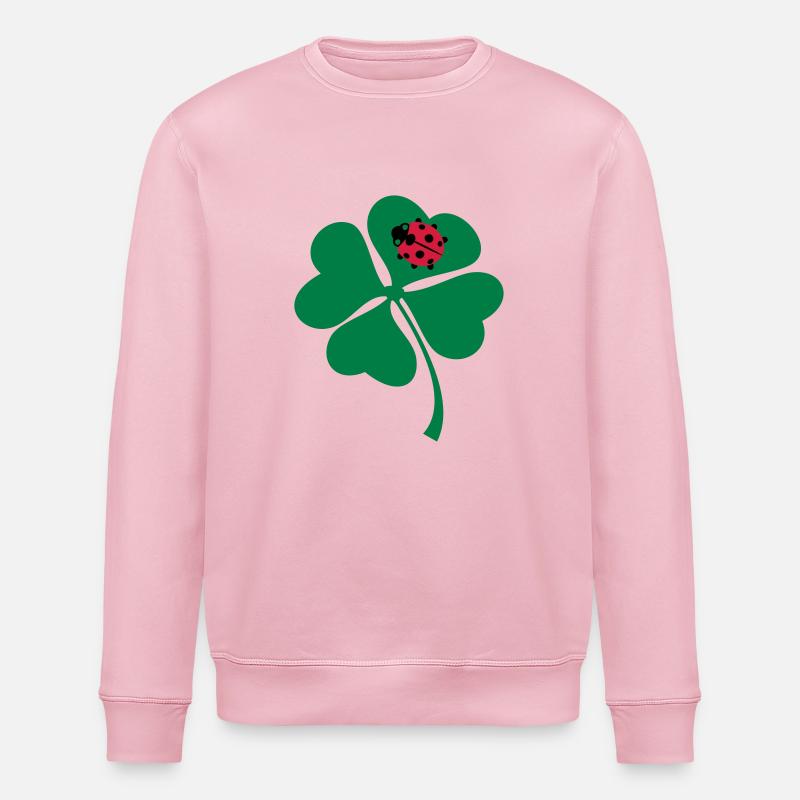 Marienkäfer Kleeblatt - Stanley/Stella Unisex Bio-Sweatshirt ROLLER - Hellrosa