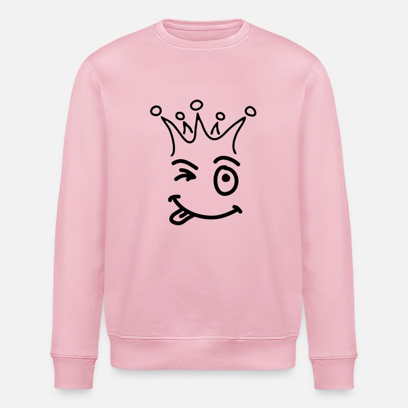 smile_Krone_sc1 - Stanley/Stella Unisex Bio-Sweatshirt ROLLER - Hellrosa