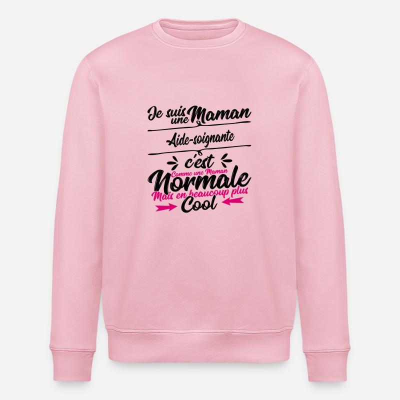 Maman Aide-soignante cadeau - Sweat bio ROLLER Stanley/Stella Unisexe - rose pâle