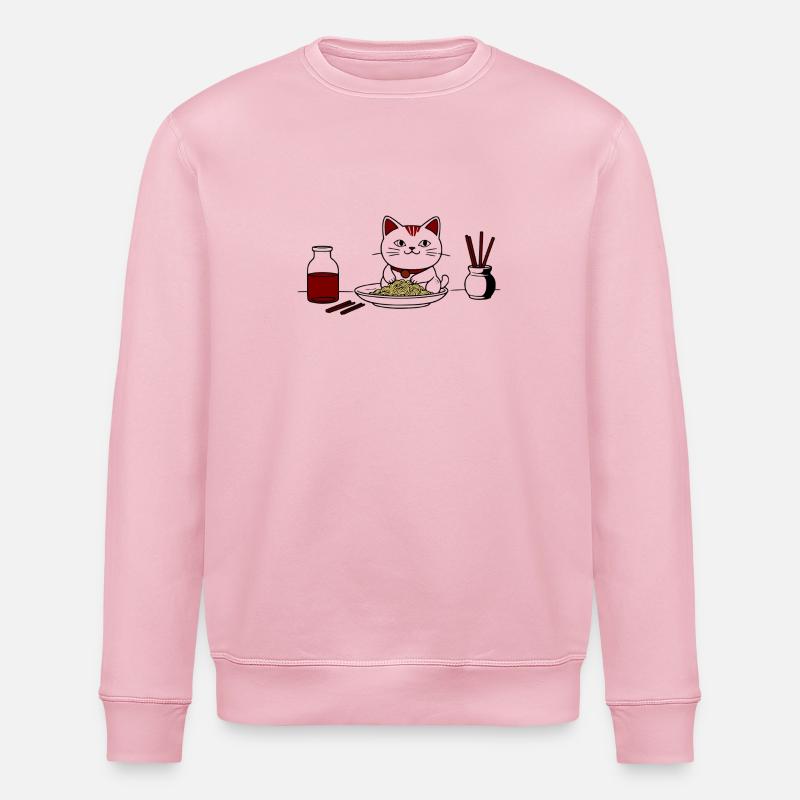 Chat et ramen - Sweat bio ROLLER Stanley/Stella Unisexe - rose pâle