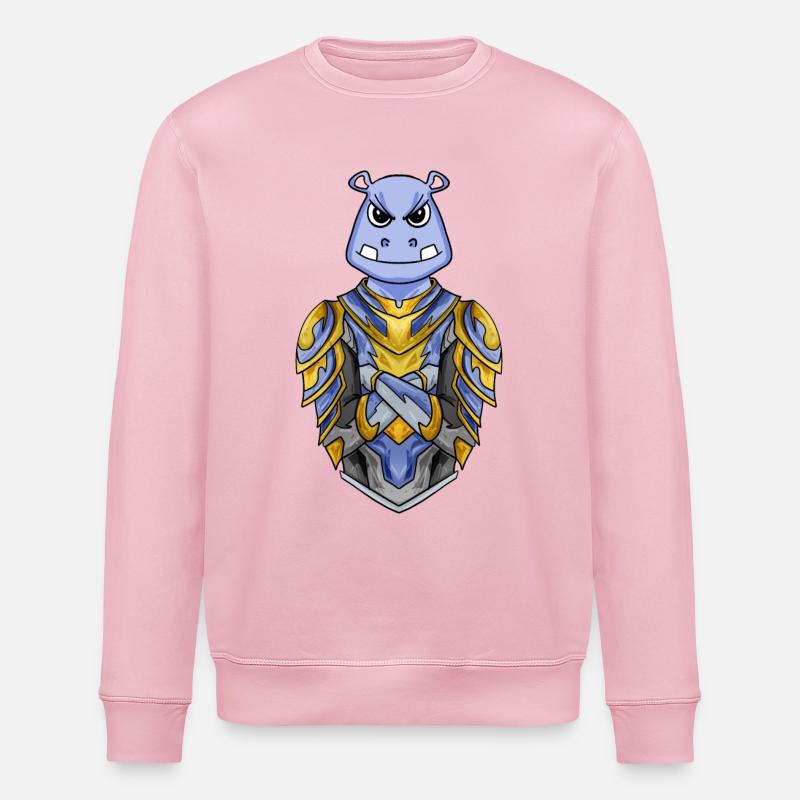 Ritter Nilpferd cool - Stanley/Stella Unisex Bio-Sweatshirt ROLLER - Hellrosa