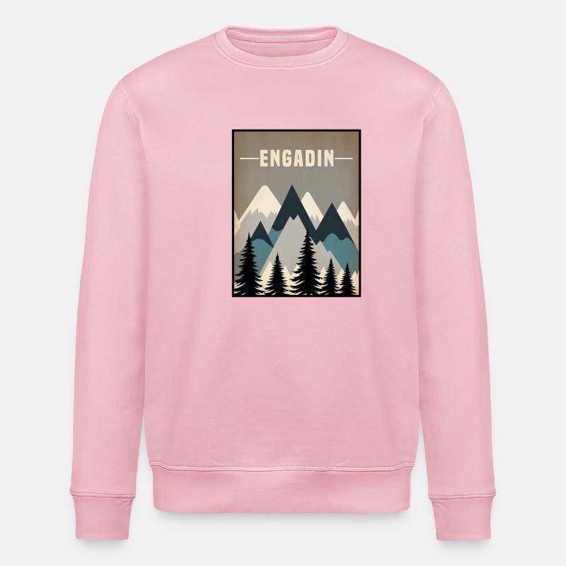 Engadine minimal - Sweat bio ROLLER Stanley/Stella Unisexe - rose pâle