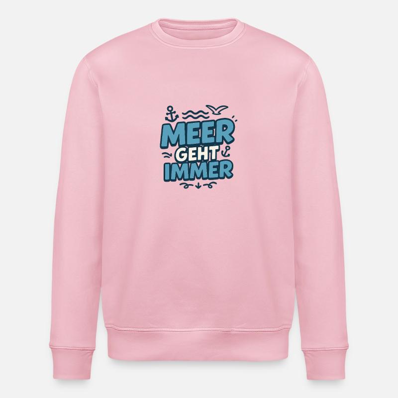 Meer geht immer - Stanley/Stella Unisex Bio-Sweatshirt ROLLER - Hellrosa