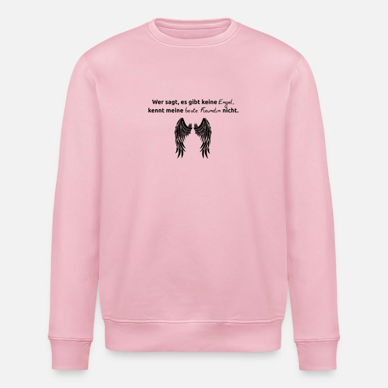 Beste Freundin Engel Geschenk - Stanley/Stella Unisex Bio-Sweatshirt ROLLER - Hellrosa