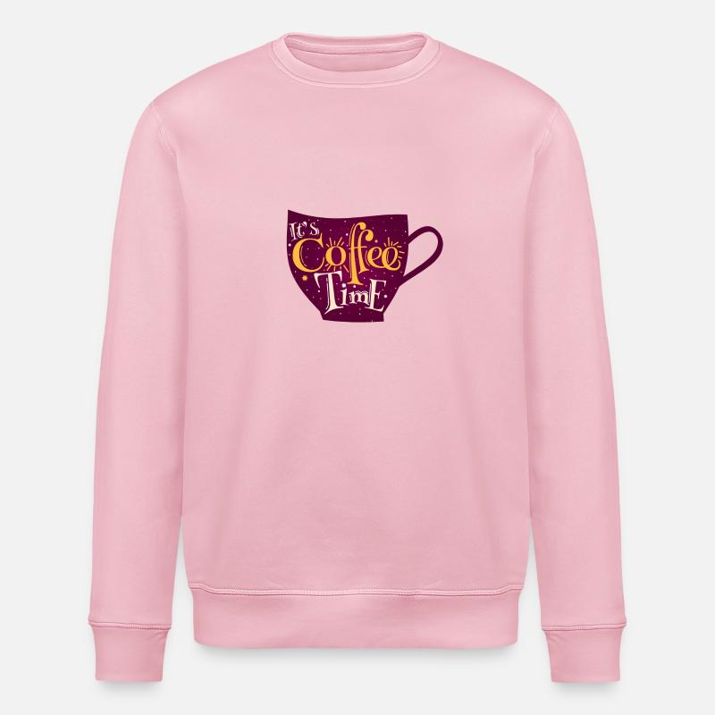 Coffee time - Stanley/Stella ROLLER Unisex Organic Sweatshirt - cotton pink