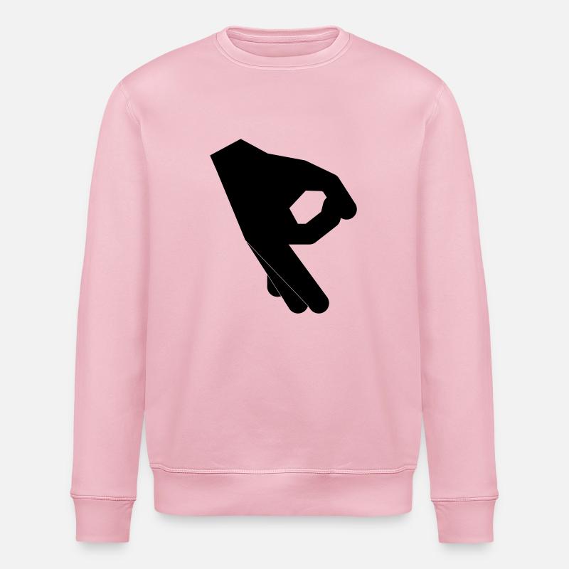 Hand game - Stanley/Stella ROLLER Unisex Organic Sweatshirt - cotton pink