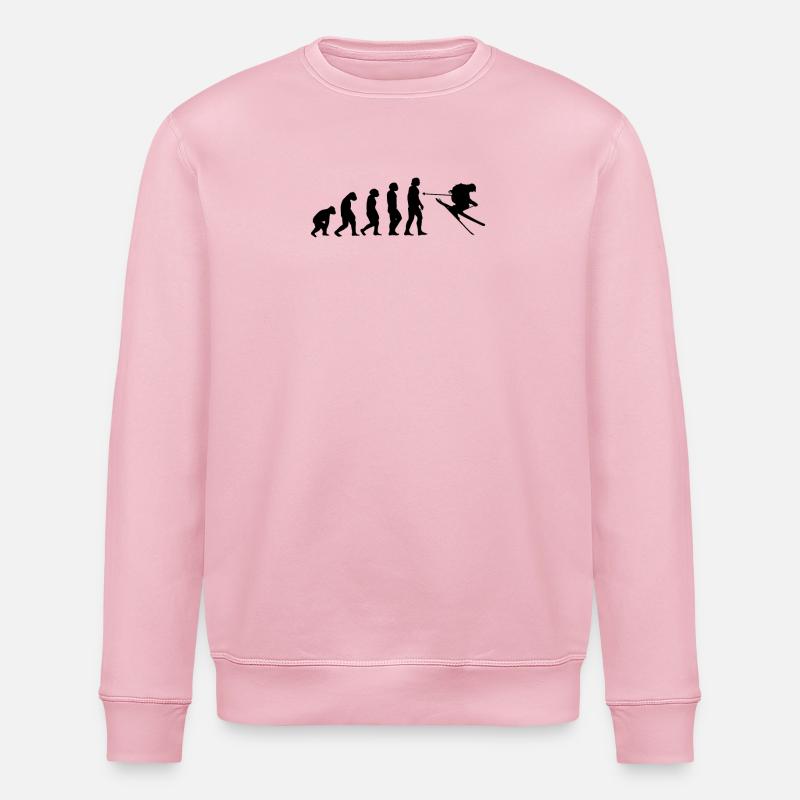 Tshirt Ski Evolution - Sweat bio ROLLER Stanley/Stella Unisexe - rose pâle