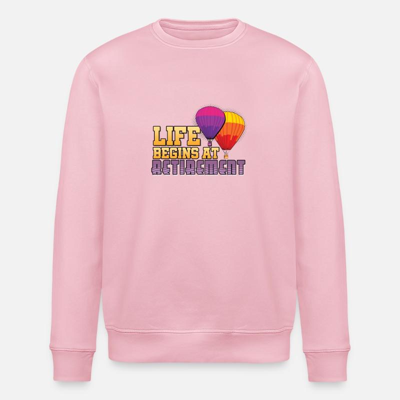 Das Leben beginnt im Ruhestand - Stanley/Stella Unisex Bio-Sweatshirt ROLLER - Hellrosa