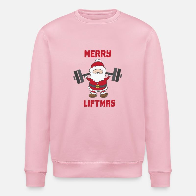 Bodybuilder de Noël Noël X-Mas - Sweat bio ROLLER Stanley/Stella Unisexe - rose pâle
