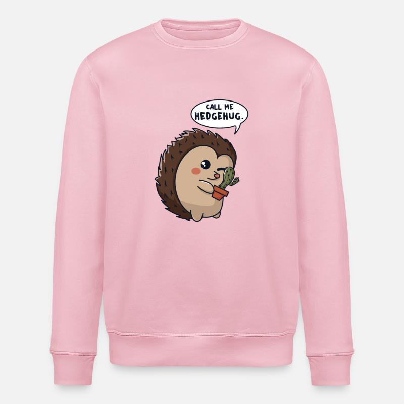 Igel knuddelt Kaktus - Stanley/Stella Unisex Bio-Sweatshirt ROLLER - Hellrosa