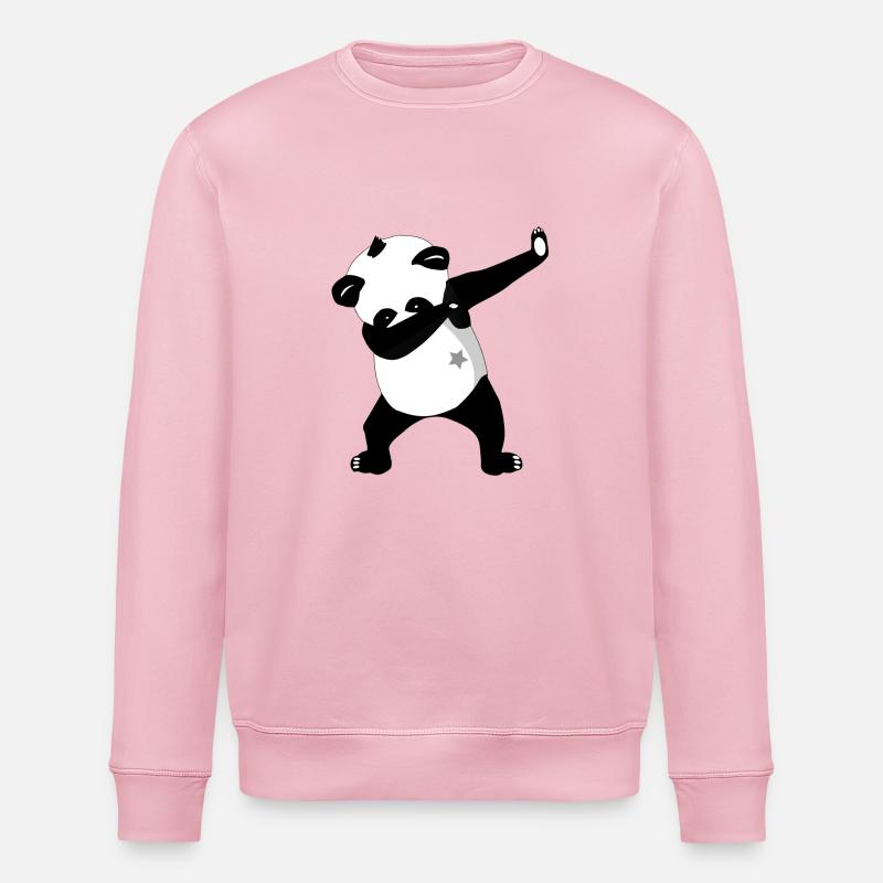 Dabbing Panda Panda - Stanley/Stella ROLLER Unisex Organic Sweatshirt - cotton pink