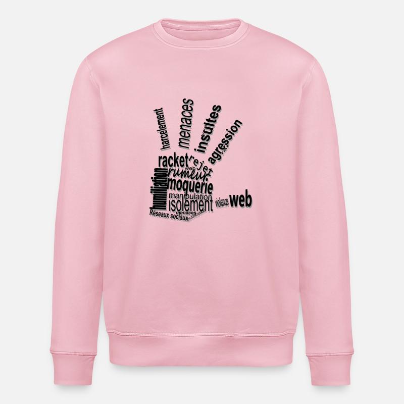 harcelement - Sweat bio ROLLER Stanley/Stella Unisexe - rose pâle