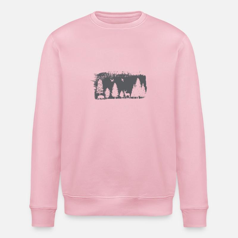 Conception de la forêt - Sweat bio ROLLER Stanley/Stella Unisexe - rose pâle