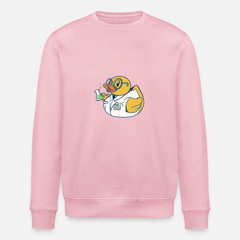 Scientifiques du canard baignant - Sweat bio ROLLER Stanley/Stella Unisexe - rose pâle